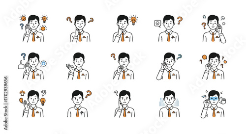 Man expresses various emotions and thoughts, seeking solutions and ideas