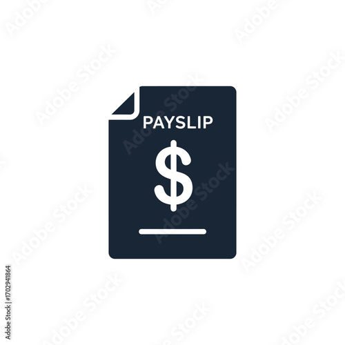 Clean and sharp dollar sign vector illustration, payslip and finance concept