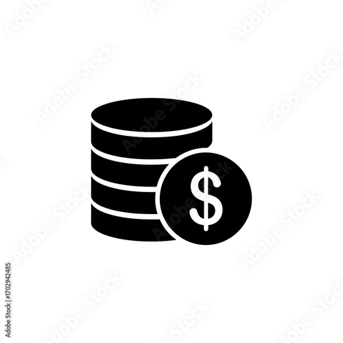 Gold coins with a dollar sign icon in a glass jar, a symbol