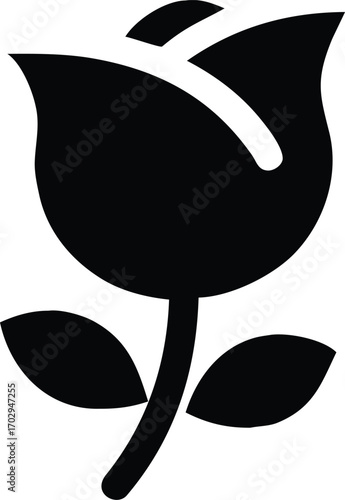 a blue rose fantasy style vector design with vibrant colors