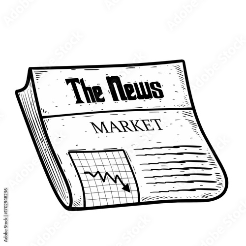 Sketch of newspaper