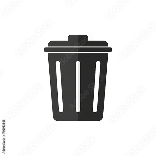 black trash bin icon