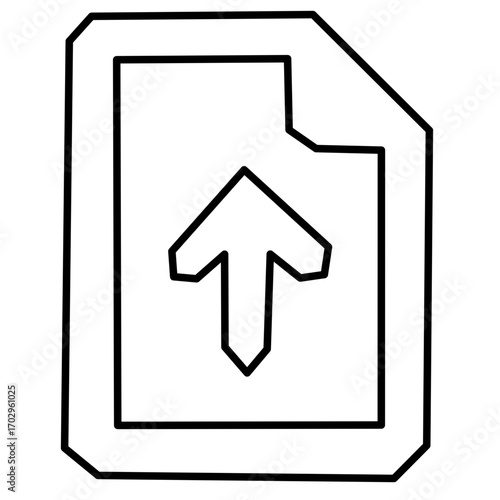 Upload Document Icon - File Arrow Up Symbol