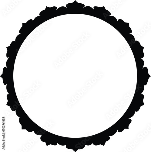 a rose wreath circular frame design in vibrant colors