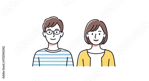 Friendly couple smiling warmly, perfect for lifestyle, family, or relationship content