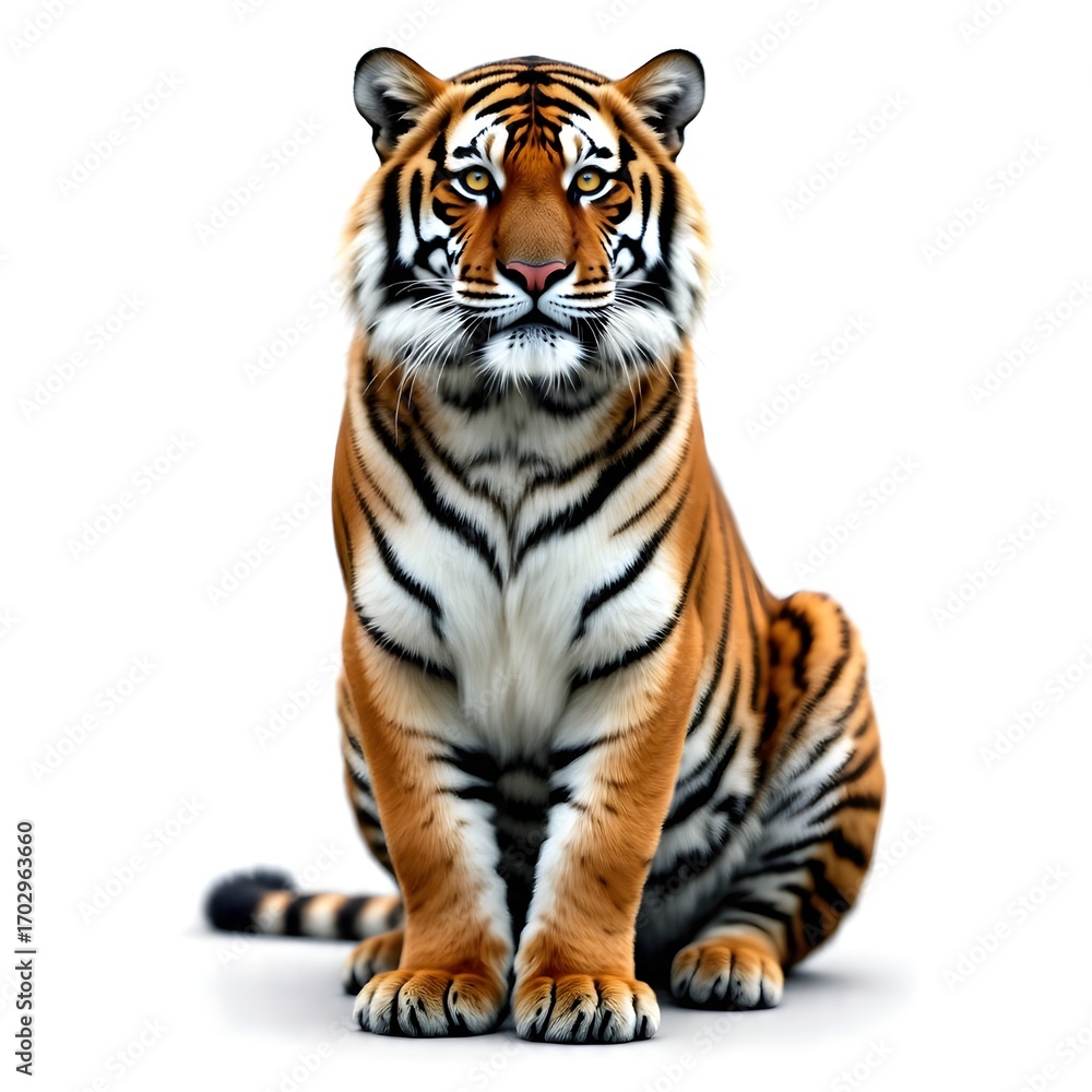 Obraz premium tiger on white background