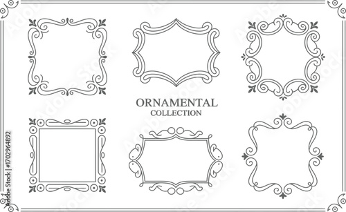 Collection of Elegant Ornamental Frames and Borders
