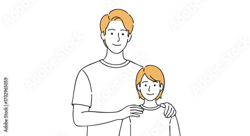 Caring father embraces child with pride and love, creating a heartwarming moment of connection and support