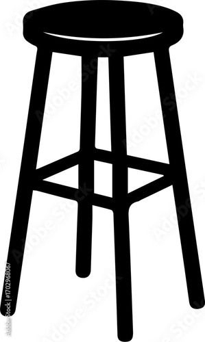 Bar Stool Silhouette Icon