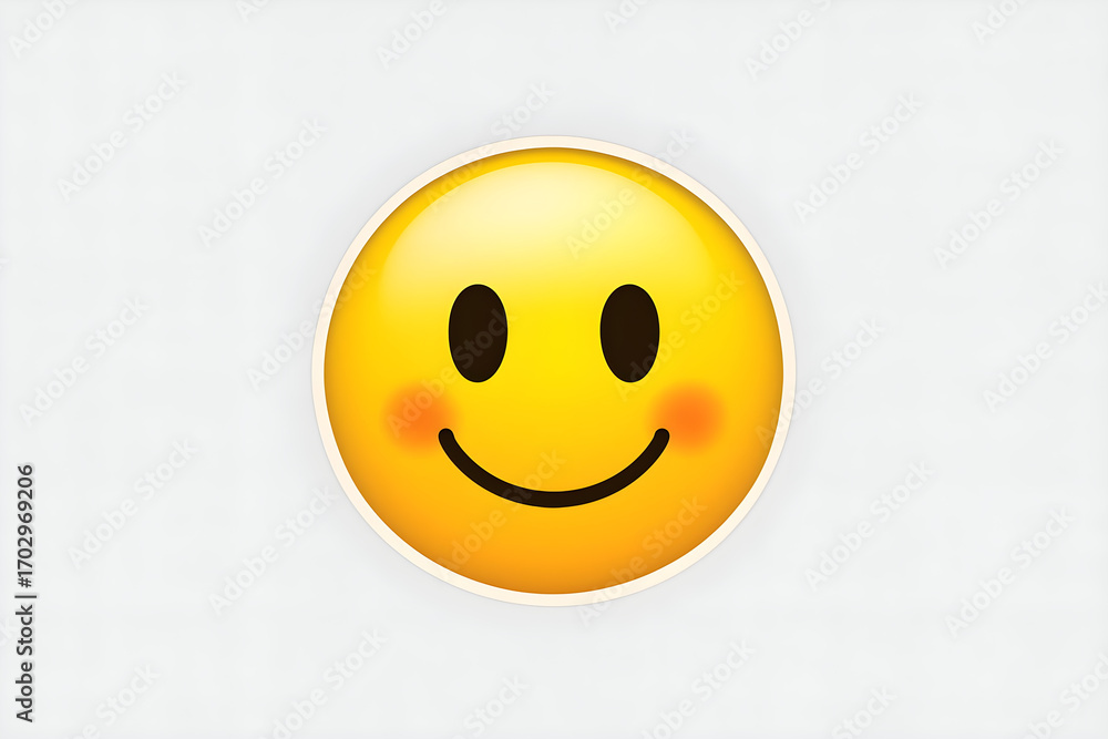 Fototapeta premium Smiley Face Icon | Yellow Emoji with Smiling Expression for Social Media and Digital Communication