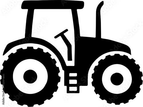 tractor icon vector illustration, isolated on white
