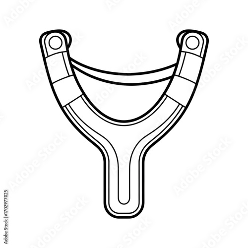 A slingshot illustration vector style coloring page
