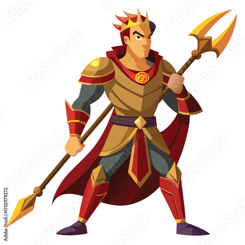 Beautiful Prince in Battle Armor