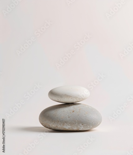 Balanced Pebble Minimalist Art – Calm and Modern Design
