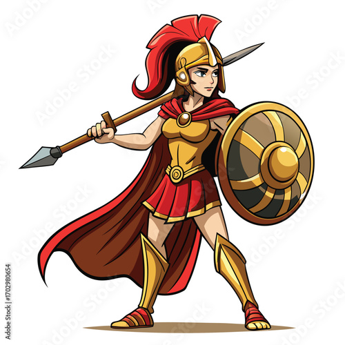 Spartan Warrior Princess with Greek Xiphos
