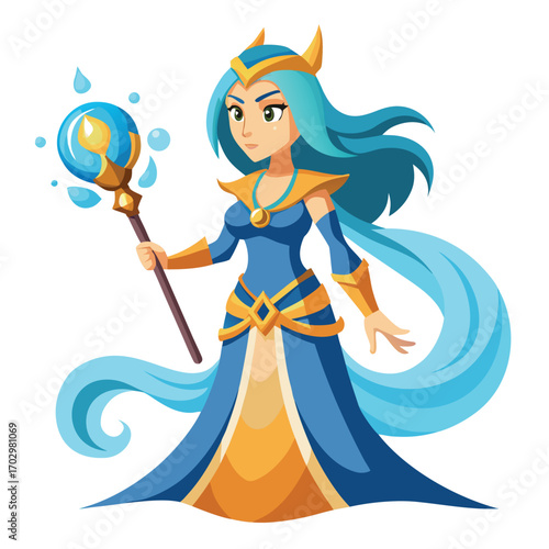 Wise Warrior Princess with Water Orb