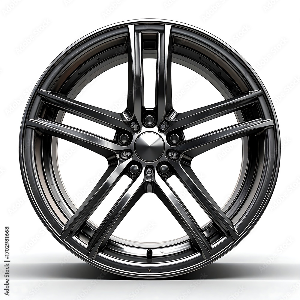 Obraz premium Dark alloy wheel, studio shot