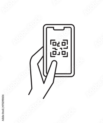 bar code scan icon, vector best line icon.