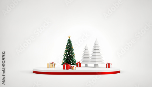 Christmas holiday scene wit...