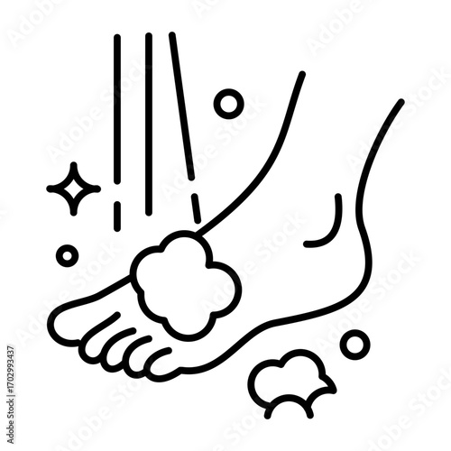 Foot Wash Clean and Care Icon