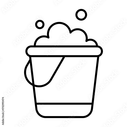 Bucket Clean and Care Icon