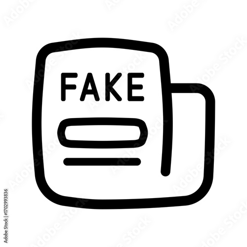 fake news hoax icon handwriting