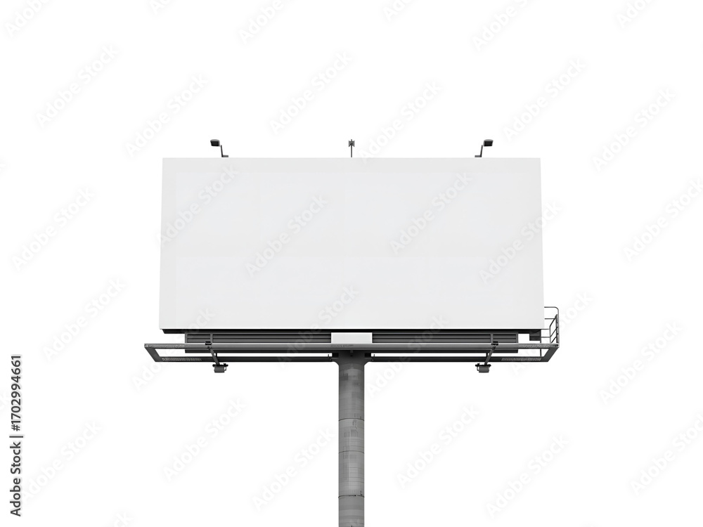 Obraz premium Blank Billboard Sign on Transparent Background 