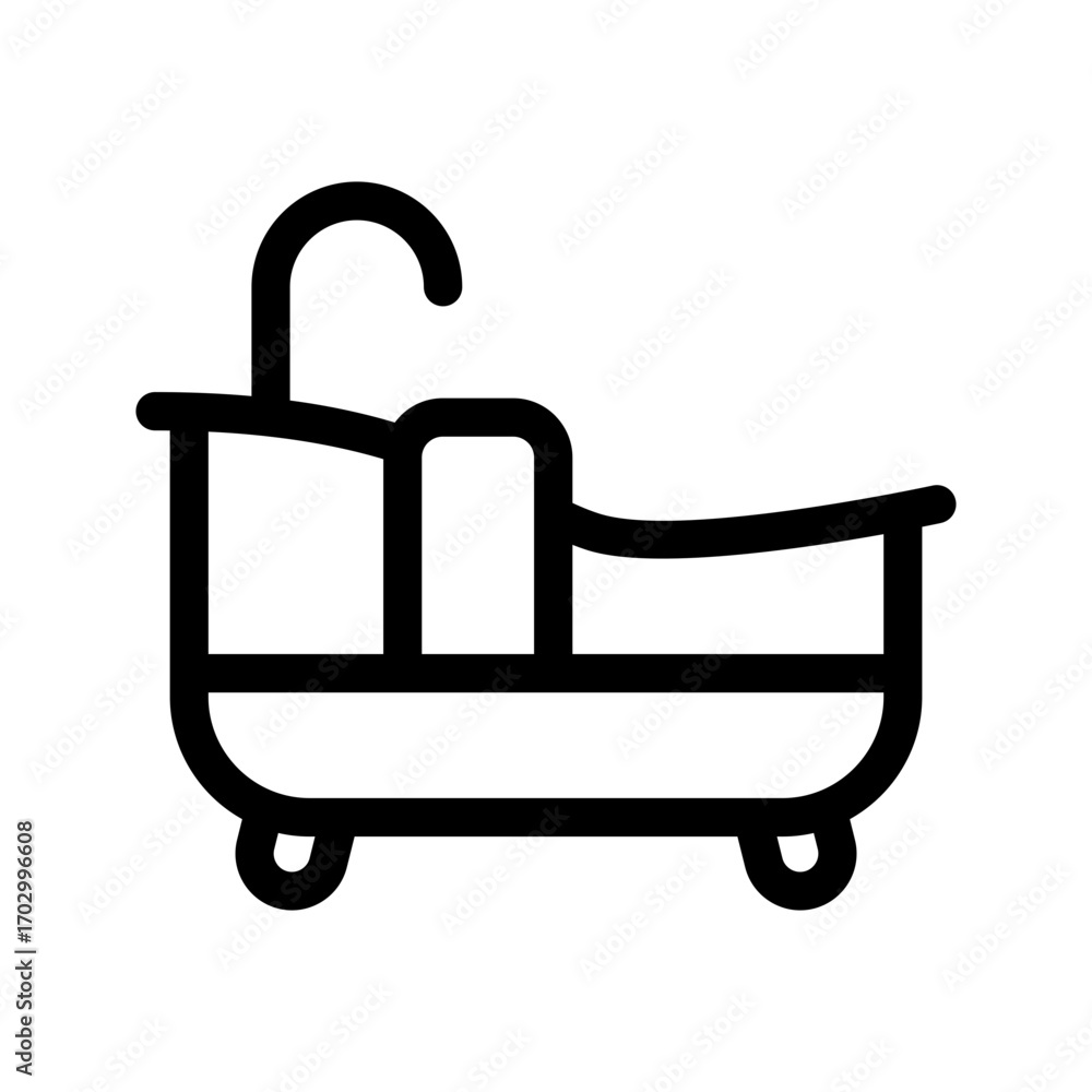 Fototapeta premium Bathtub Icon Vector Symbol Design Illustration