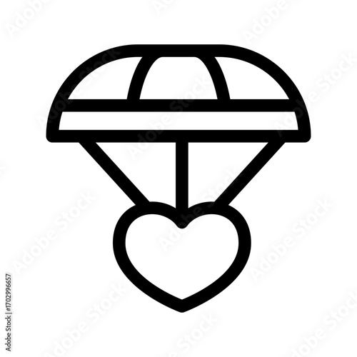 Parachute Icon Vector Symbol Design Illustration