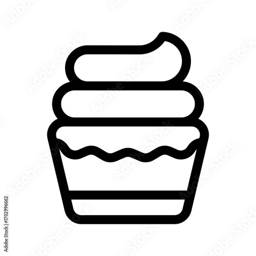 Cupcake Icon Vector Symbol Design Illustration