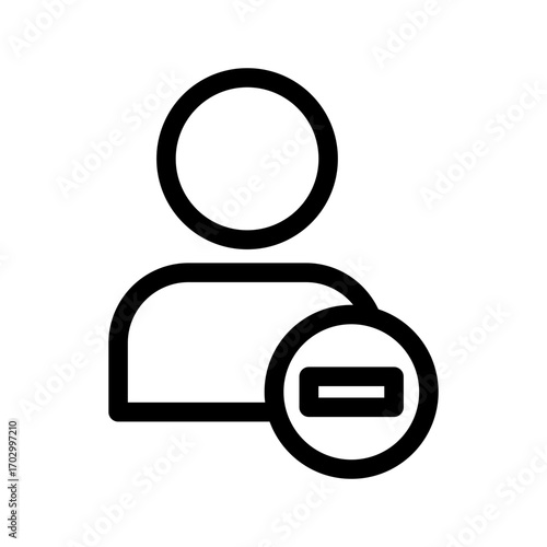 Delete User Icon Vector Symbol Design Illustration
