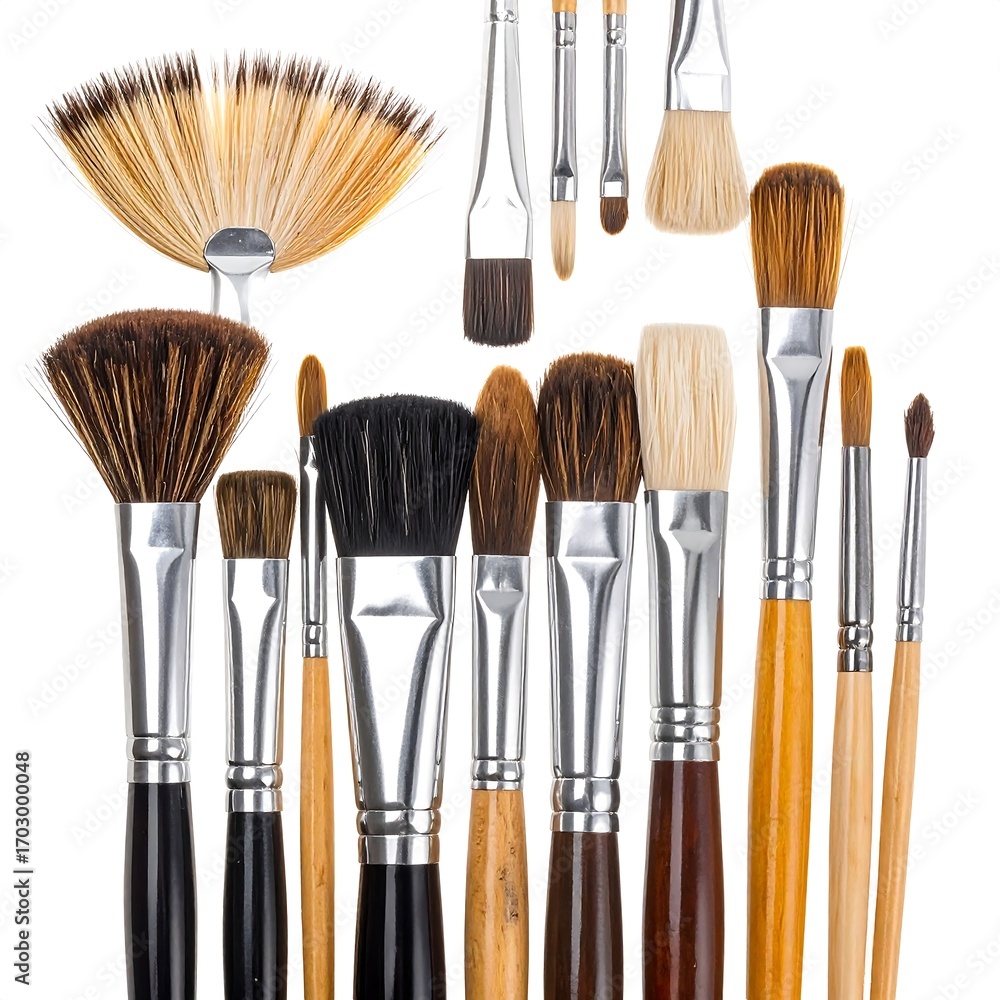 Fototapeta premium Artist paintbrushes in variety