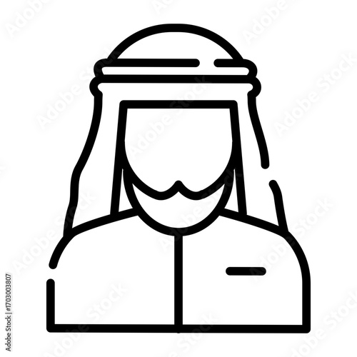 Arab Man (Thobe & Keffiyeh) Arabic Culture
