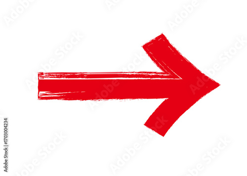 Brush hand drawn grunge thick arrows