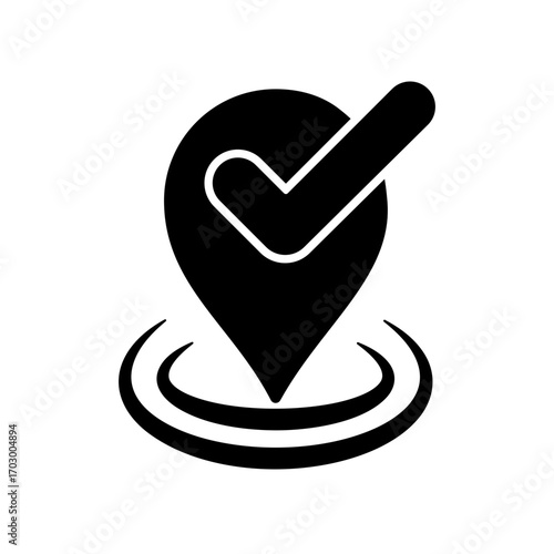 Pin location icon design template