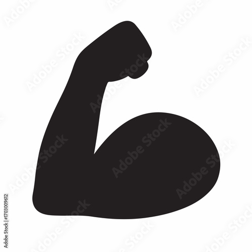 Flexed Bicep Silhouette
