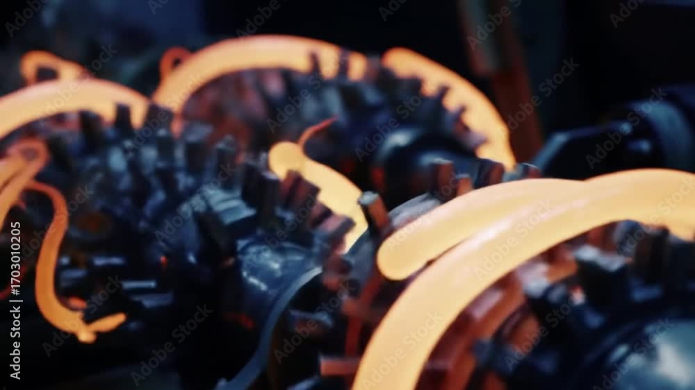 custom made wallpaper toronto digitalIndustrial Gear Wheels Undergoing Heat Treatment in a Manufacturing Plant