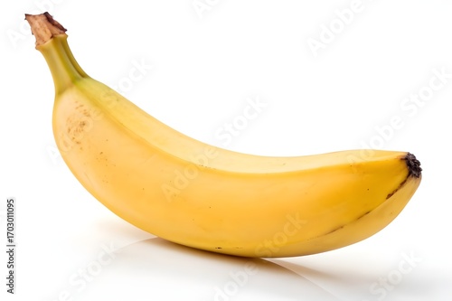Ripe Banana on White Background
