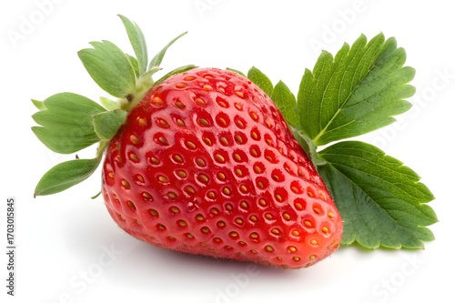 Fresh Strawberry on White Background
