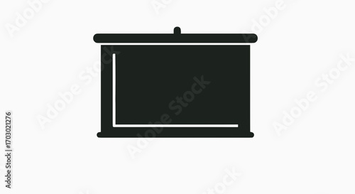 Black Silhouette Presentation Board – Office and Meeting Vector