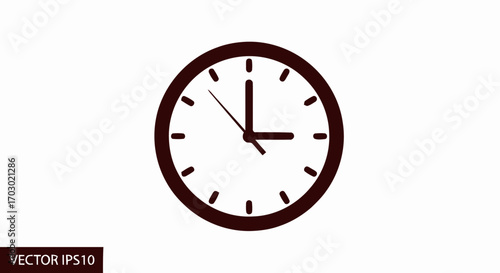 Time Management Icon – Clock Silhouette