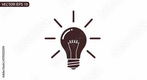 Innovation Vector – Bright Light Bulb Illustration