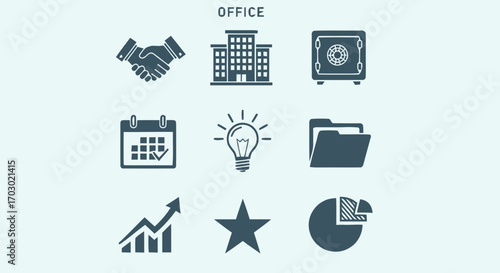 Corporate Icons Pack – Partnership, Finance, Idea, Growth, and Office