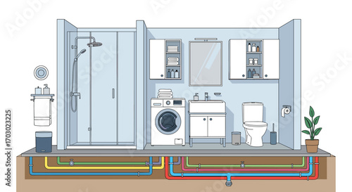 Understanding residential plumbing systems for homes and apartments with kitchen bathroom laundry facilities