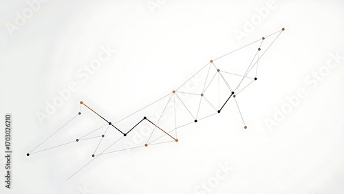 Abstract concept of business optimization with geometric shapes and connecting lines.