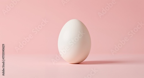 Wallpaper Mural Single white egg on pink background, minimal easter, food photography, clean design, spring concept Torontodigital.ca
