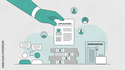 Recruitment process onboarding applications job search hiring talent acquisition employee selection and management