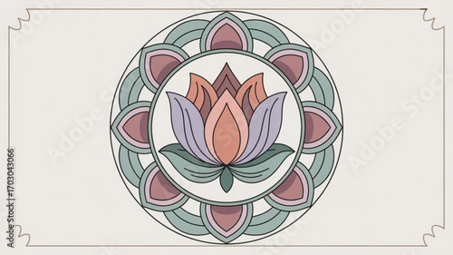 Downloadable lotus flower mandala vector art for coloring pages and graphic design projects use for free now