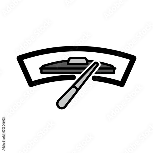 Windshield wiper clears graphic depiction auto
