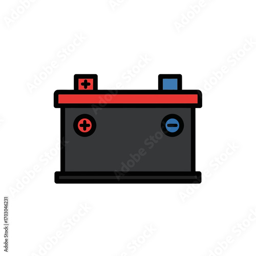 Automotive battery charges power in auto setting